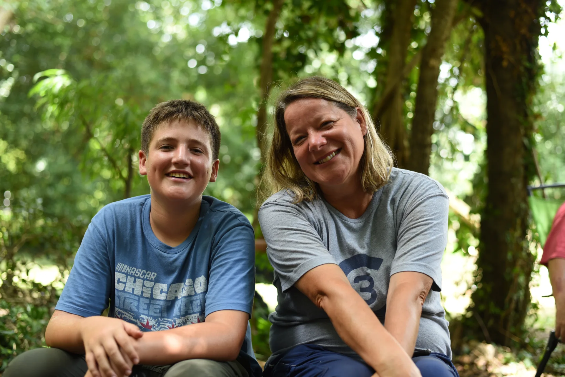 Student with cross necklace and mentor
