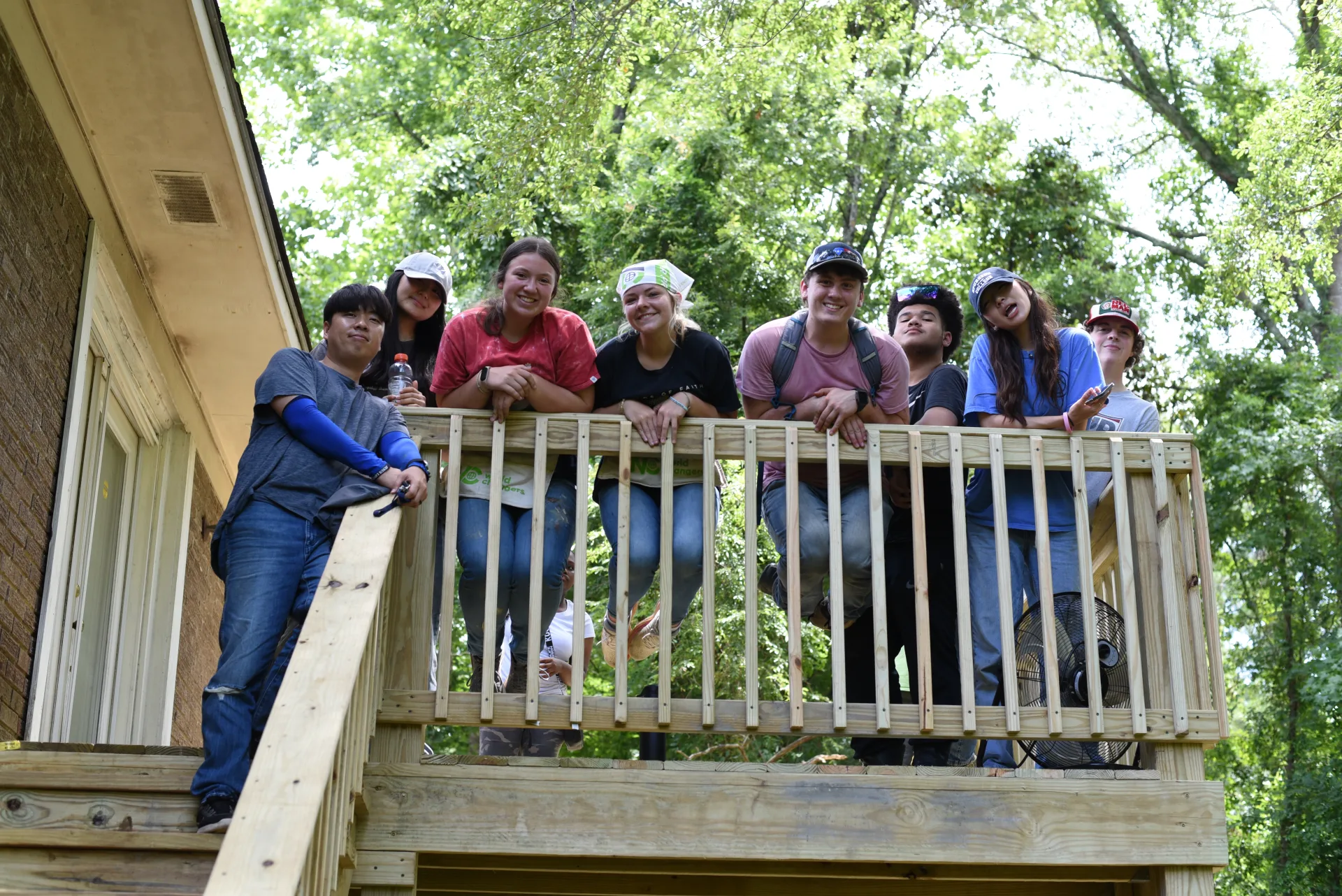 Students serving on a World Changers project